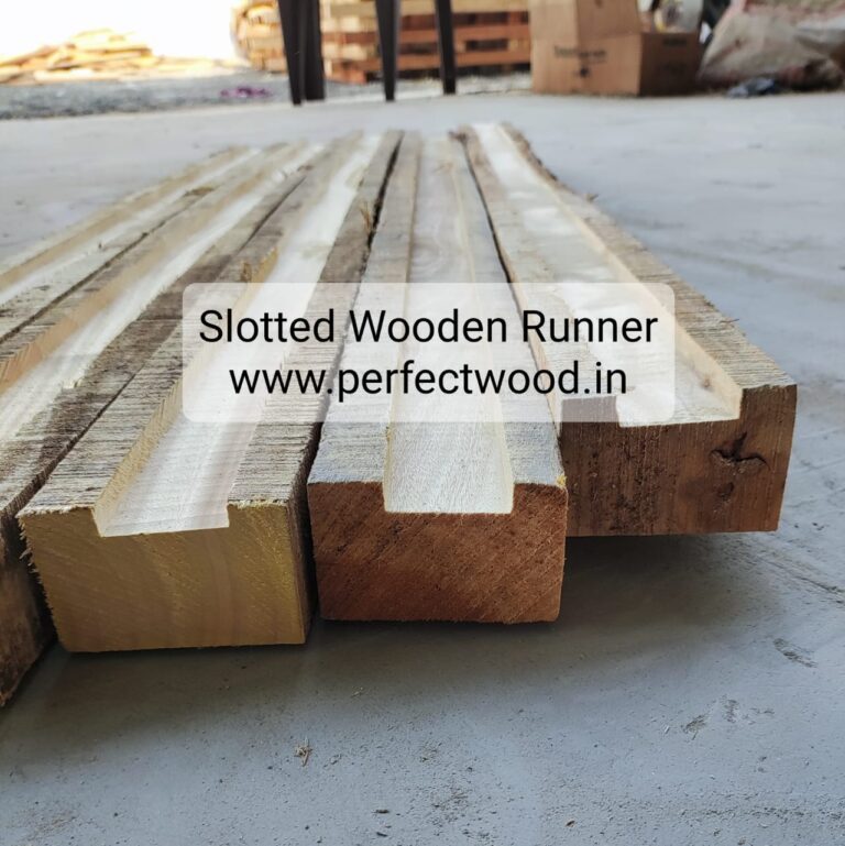 slotted wooden runner for lashing cargo