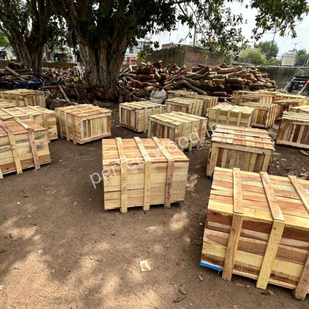 jungle wood box for machine packing