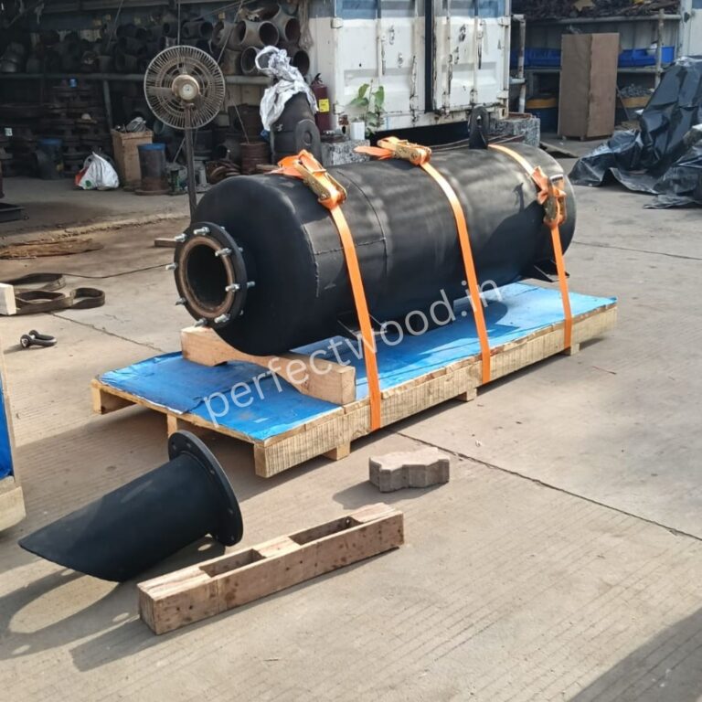 wooden pallet with belts for silencer