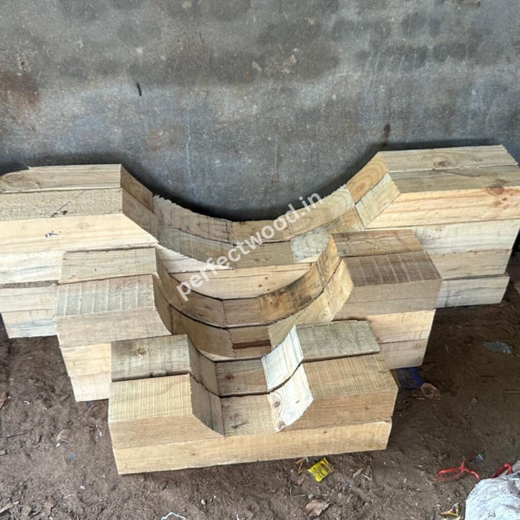wooden saddle for cylindrical parts